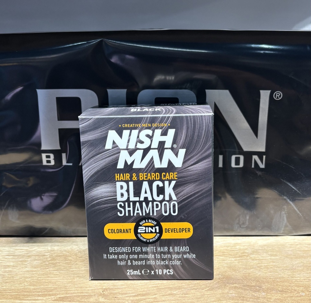NISHMAN 25 ML BLACK SHAMPOO